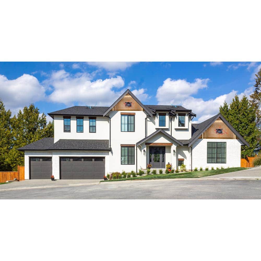 Blue Steel Roof Mount Attic Fan with Thermostat
