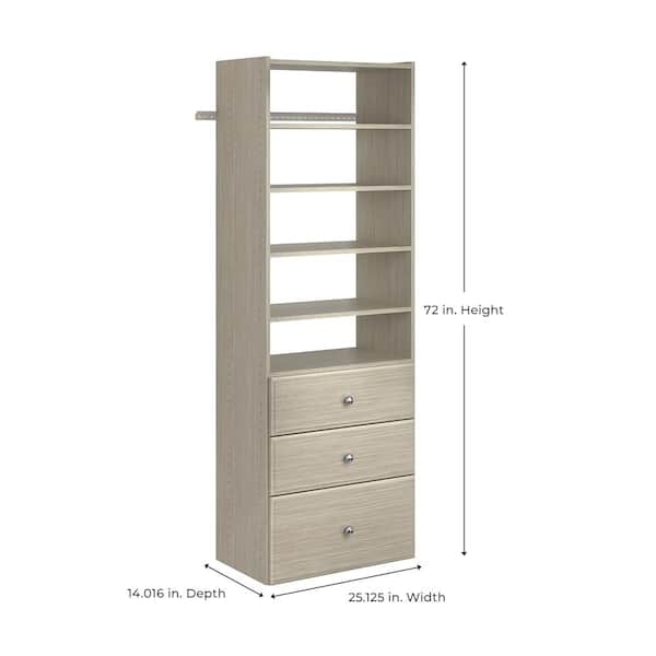 Choco closet◎　1120 Shop Origin 21 Edda 2-ft Wire Closet with Mesh Drawers