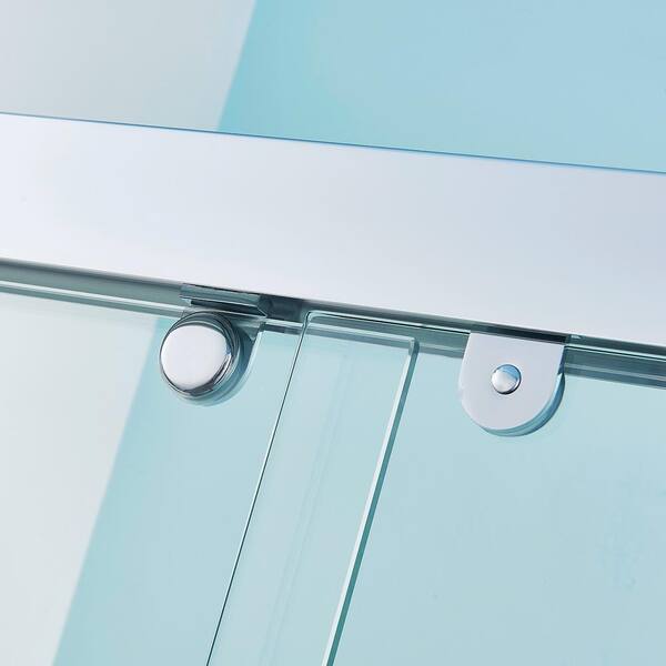 Staykiwi 48 in. W x 75 in. H Double Sliding Frame Shower Door in Chrome Finish with Clear Glass