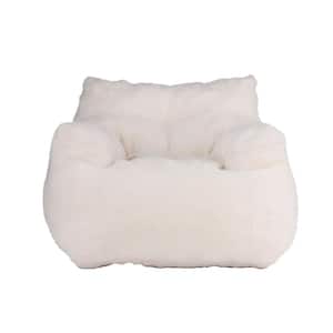 Lvory White Bean Bag Chair (27.56 in.H X 39.37 in. W X 39.37 in.D)