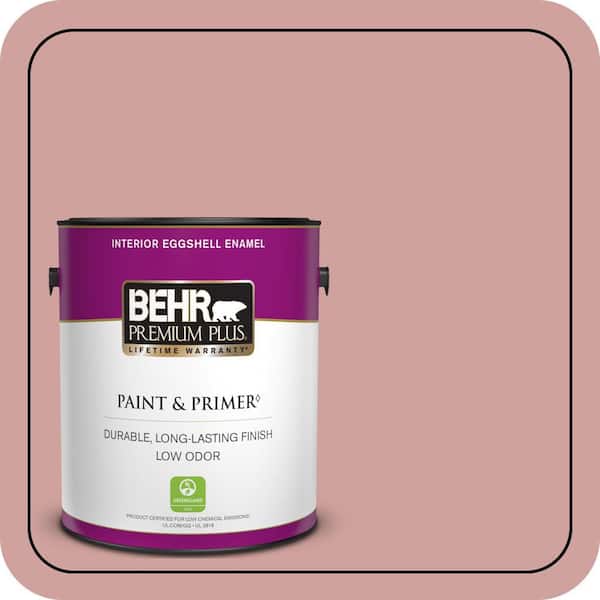 BEHR PREMIUM PLUS 1 gal. #S150-3 Rose Pottery Eggshell Enamel Low Odor Interior Paint & Primer