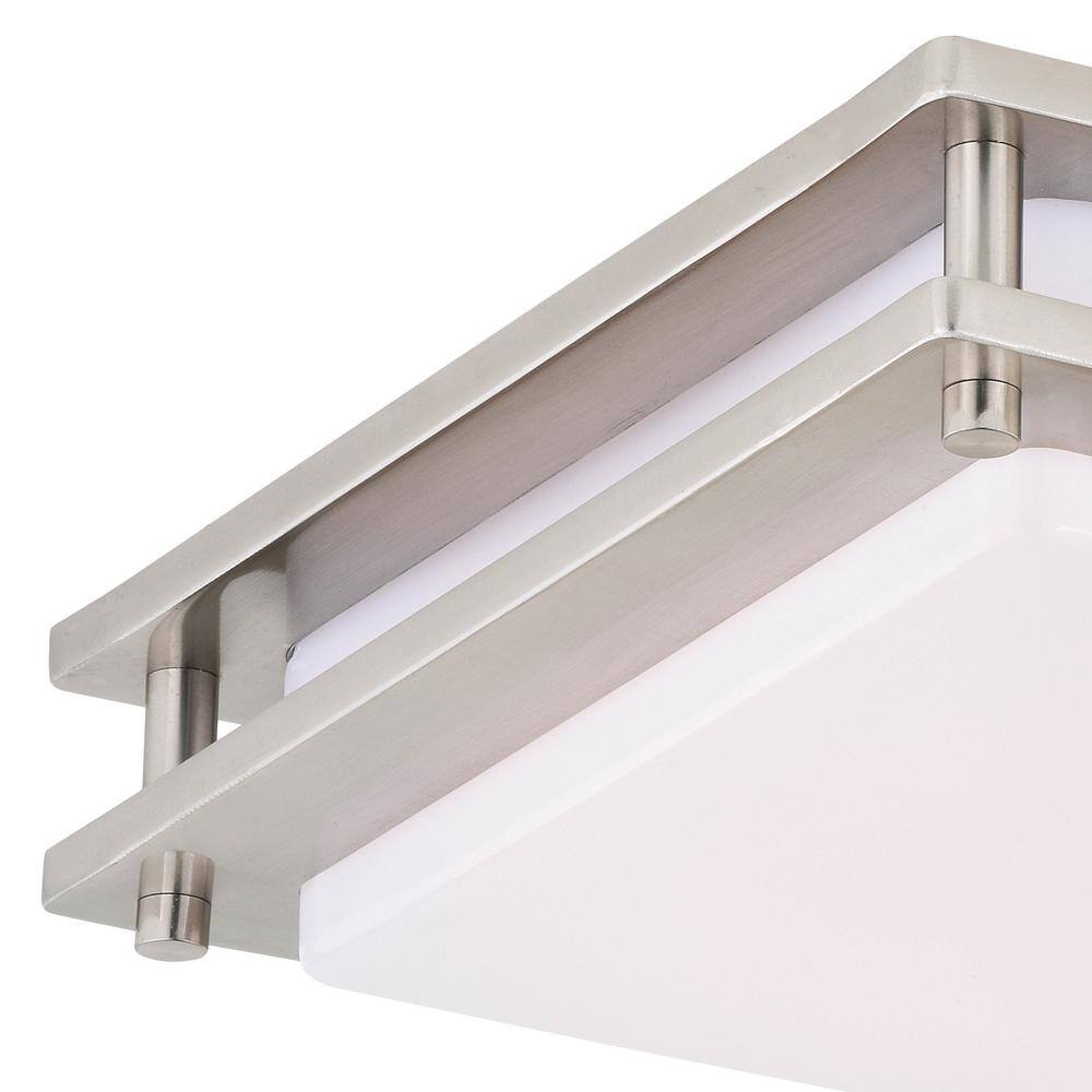 Horizon 12" Satin Nickel LED Flush Mount Ceiling Light
