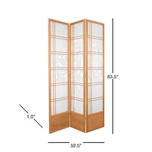 7 ft. Natural 3-Panel Room Divider