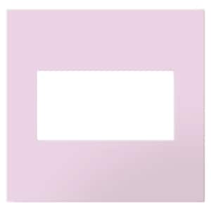 Adorne 2-Gang Rosa Decorator/Rocker Plastic Wall Plate with Microban Protection