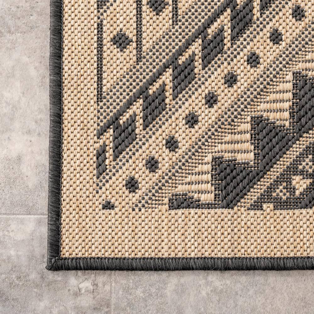 Landry Aztec Charcoal 2x8 Feet Prism Pattern Area Rug