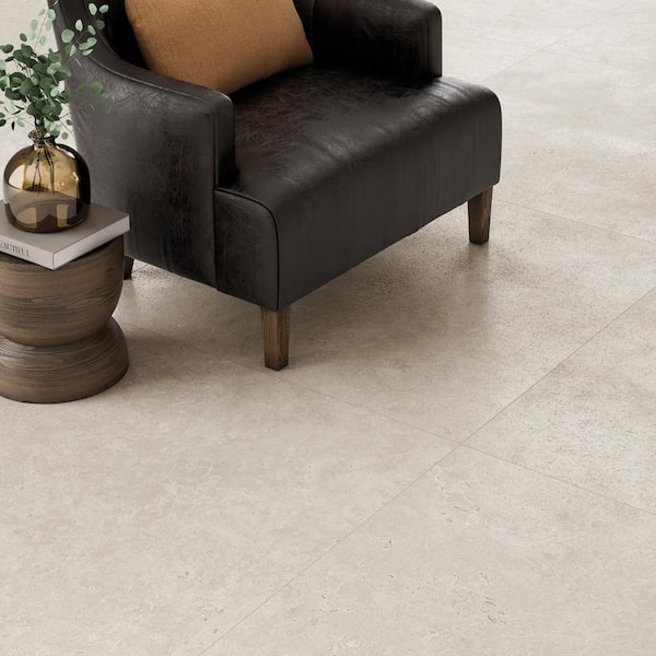 Botticino Beige 24 in. x 48 in. Textured Matte Subway Porcelain Wall and Floor Tile (15.5 sq. ft. /Case)