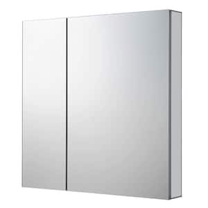 36 in. W x 36 in. H Rectangular Aluminum Medicine Cabinet with Mirror