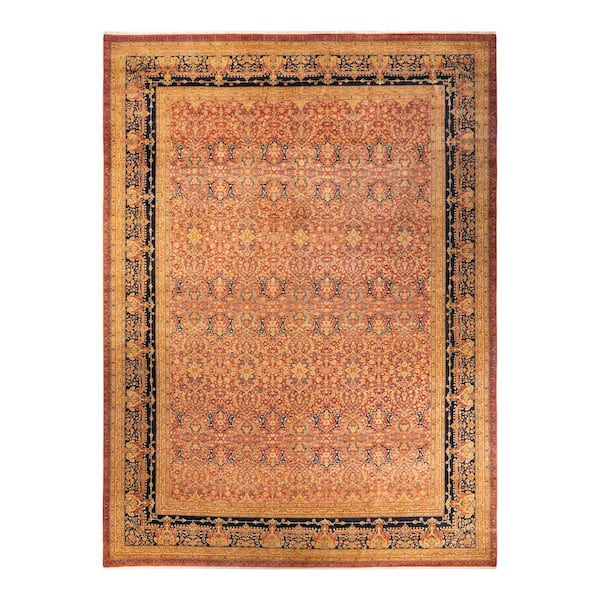 Solo Rugs Mogul One-of-a-Kind Traditional Orange 10 ft. 4 in. x 14 ft. 2 in. Floral Area Rug