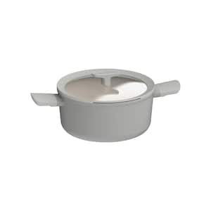 Balance 10 in., 4.6 qt. Aluminum Nonstick Ceramic Stockpot in Moonmist with Glass Lid