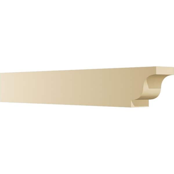 Ekena Millwork 4 in. W x 6 in. H x 42 in. L Standard Newport Signature Urethane Outlooker Rafter Tail, Primed Tan