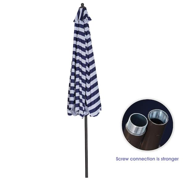 Siavonce 9 ft. Market Patio Umbrella in Blue, Flap Table Umbrella