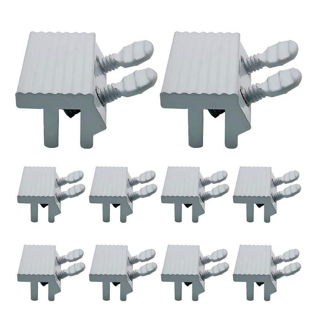 NUSET NUSET Vertical Sliding Thumbscrews Window Lock, White (10Pack