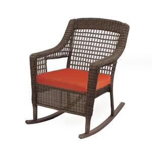 Charlottetown 19 x 19 Quarry Red Outdoor Rocking Chair Replacement Cushion (2-Pack)