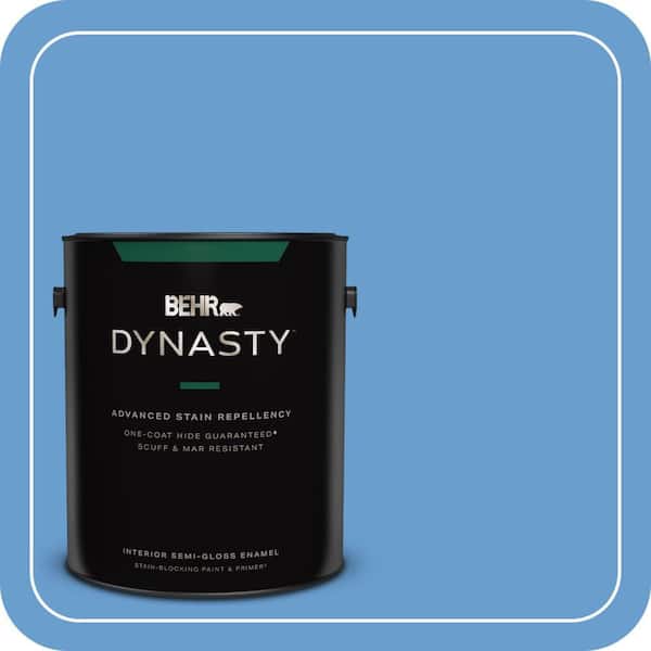 1 gal. #570B-5 Gulf Stream Semi-Gloss Enamel Interior Stain-Blocking Paint & Primer
