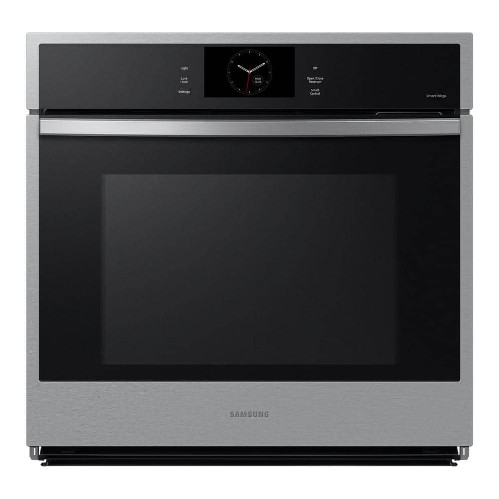 "Samsung 30"" Single Wall Oven with Steam Cook in Stainless Steel, Silver"