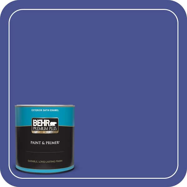 BEHR PREMIUM PLUS 1 qt. #P540-7 Canyon Iris Satin Enamel Exterior Paint & Primer
