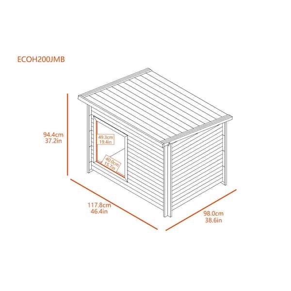 New Age Pet ECOFLEX Lodge Style Dog House - Jumbo ECOH203JMB - The