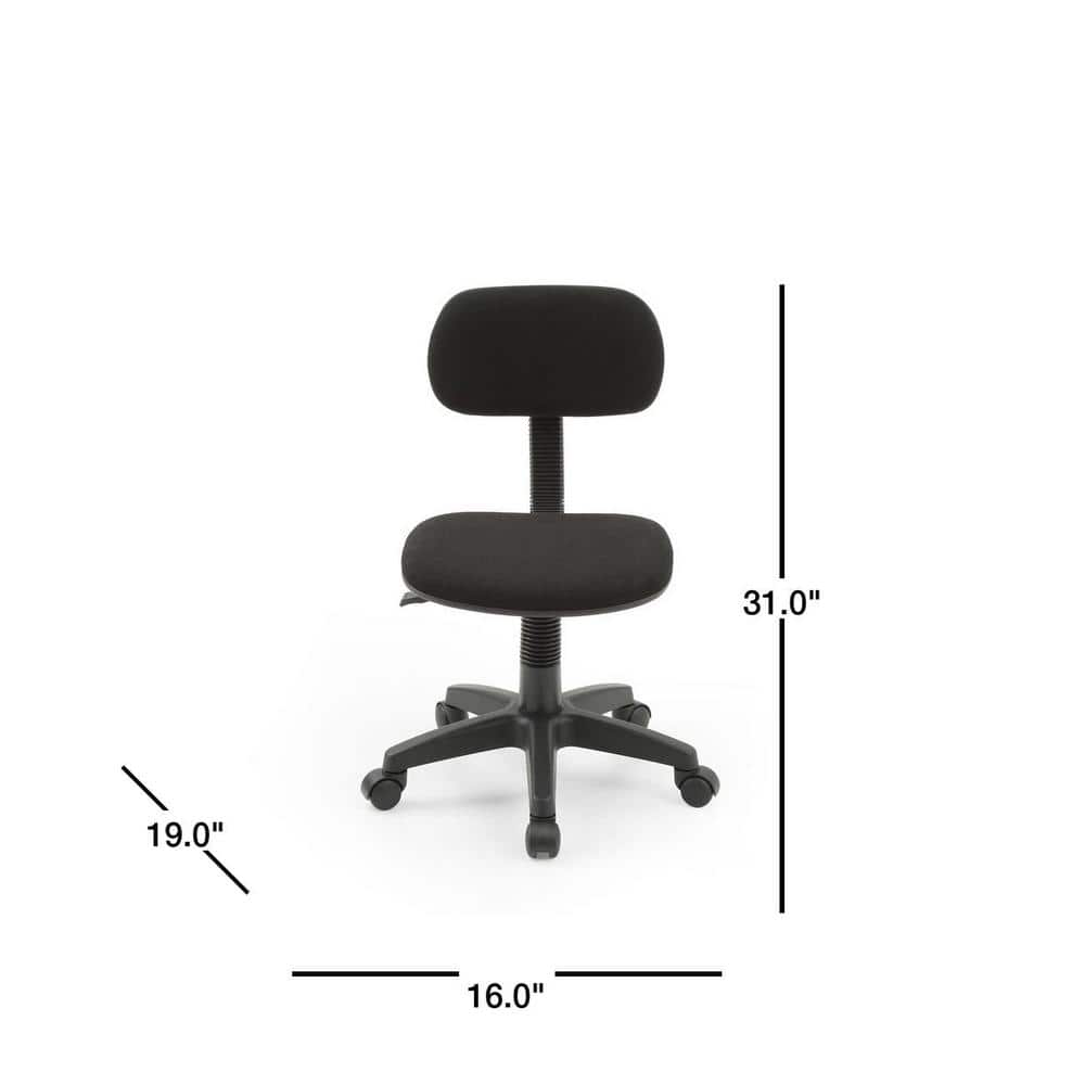 ErgoFlex Black Fabric and Metal Adjustable Swivel Task Chair