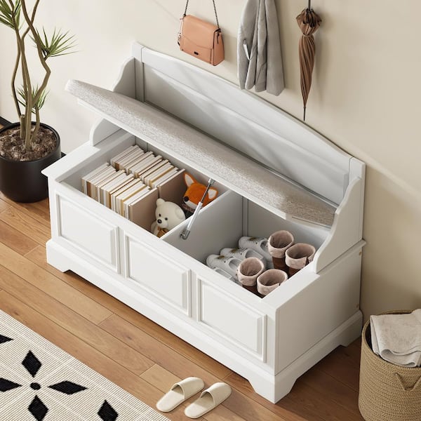 〆3/31 WHITE_WOOD_BENCH #4 Barnwood & White Bench – Ezekiel and Stearns