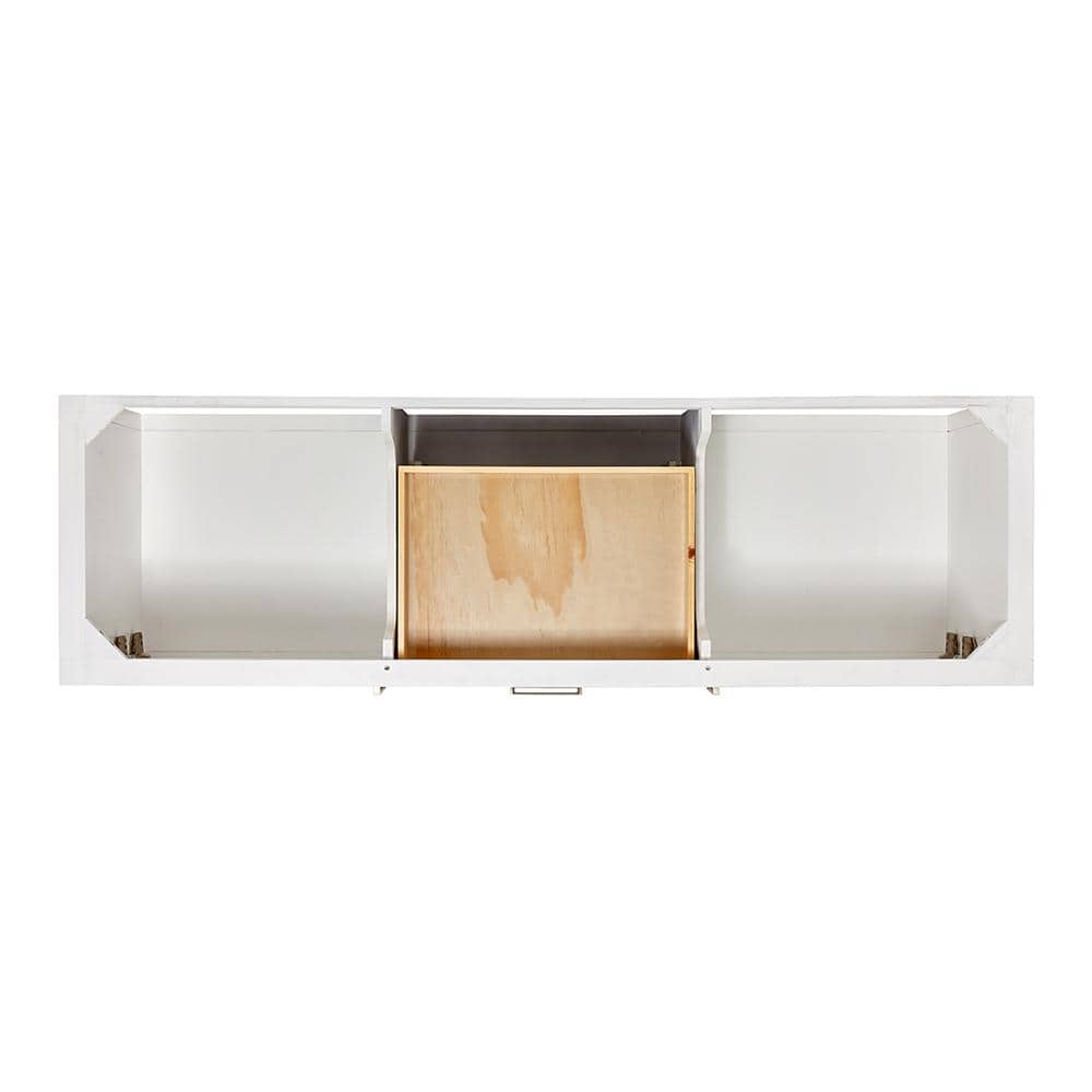 Bayhill 73'' White Quartz Double Sink Freestanding Vanity