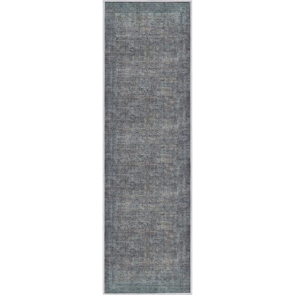 Blue 2 ft. 3 in. x 7 ft. 3 in. Asha Juliette Vintage Persian Oriental Runner Area Rug