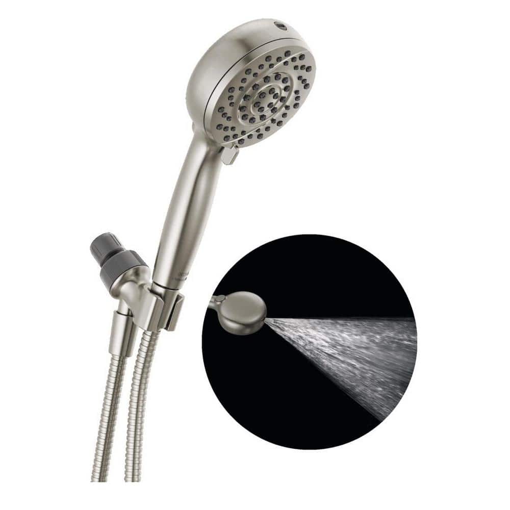 Delta Universal Showering Components Brushed Nickel 7-Spray Handheld Shower 2.5-GPM (9.5-LPM)