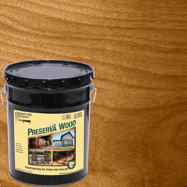 Preserva Wood 5 gal. Oil-Based Cedar-Fir Penetrating Exterior Stain and Sealer