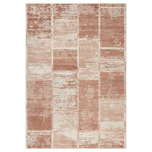 Amer Rugs Jordan Aly Sand 6 ft. 7 in. x 9 ft. Geometric Polypropylene