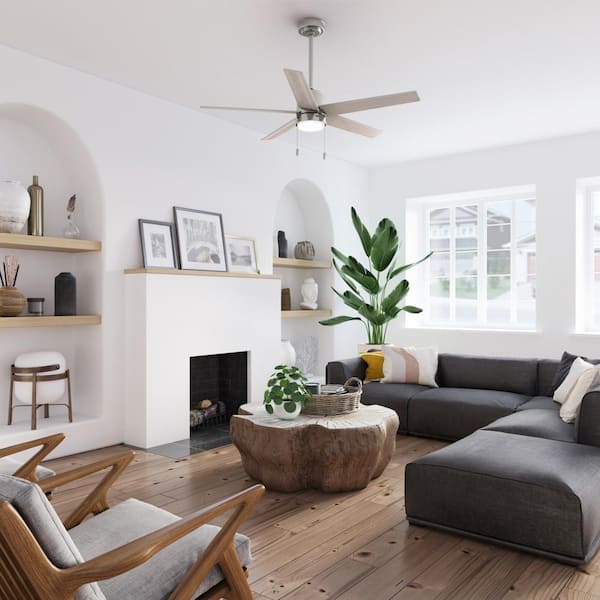 Reviews for Hunter Mansilla 52 in. Indoor Brushed Nickel Standard