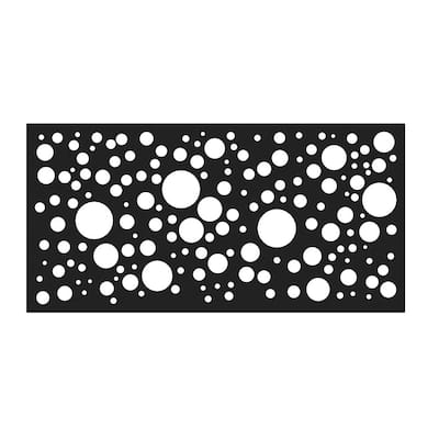 48 in. W x 24 in. H Dot Black Plastic Decorative Screen Panel