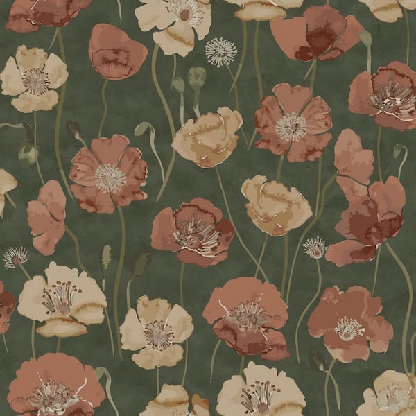 Adelia Moss Green Peel and Stick Wallpaper