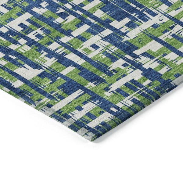 Chantille Machine Washable Indoor/Outdoor Abstract ACN1060 Navy 8 ft. x 10 ft. Area Rug
