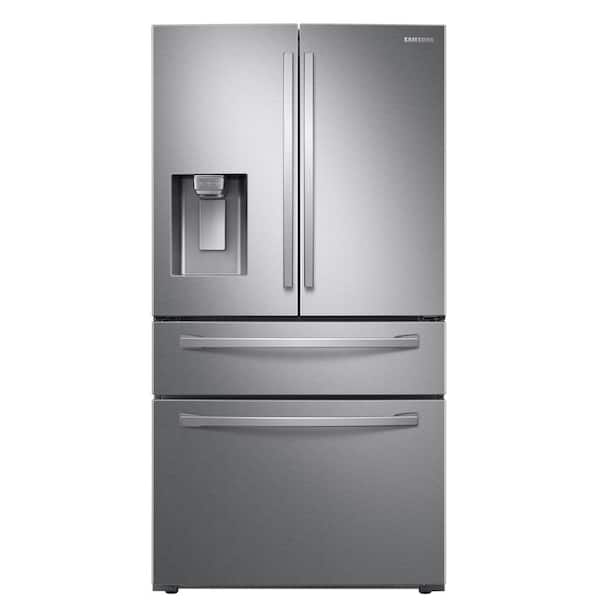 Samsung 27.8 cu. ft. 4-Door French Door Smart Refrigerator with Food Showcase Door in Stainless Steel, Standard Depth