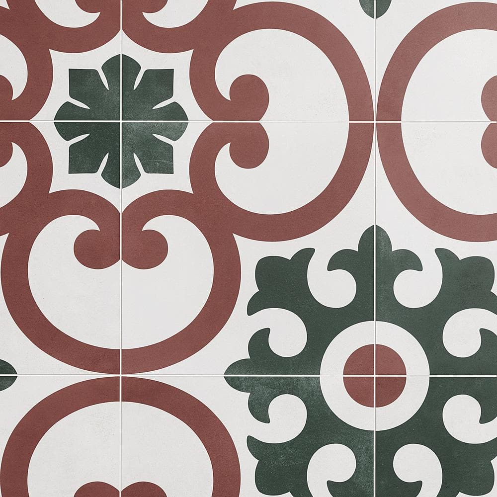 Agave Multicolor Matte Porcelain 9" x 9" Floor and Wall Tile