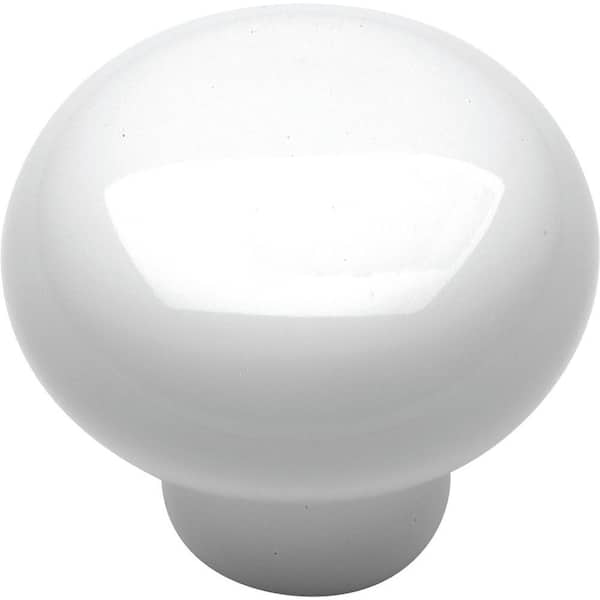 HICKORY HARDWARE English Cozy 1-3/8 in. White Cabinet Knob