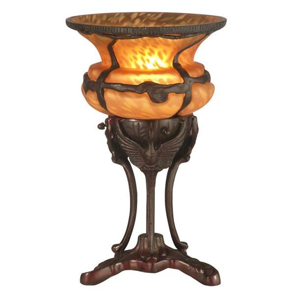 Dale Tiffany 1-Light Amber Swan Table Torchiere-DISCONTINUED