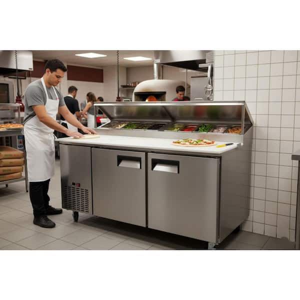 Cooler Depot 70.9 in. 17 cu. ft. Commercial Pizza Prep Station