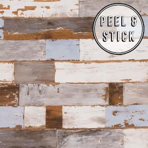 Distressed Wood Peel and Stick Removable Wallpaper