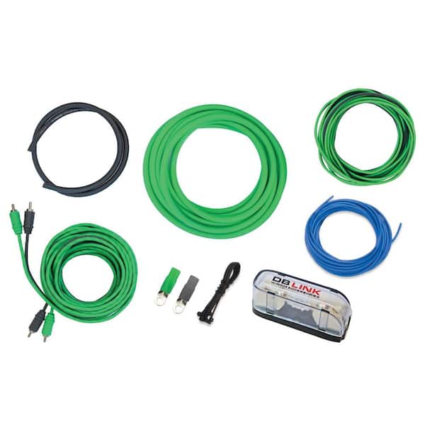 DB Link X-Treme Green Series 4-Gauge Mini-ANL Amp Installation Kit