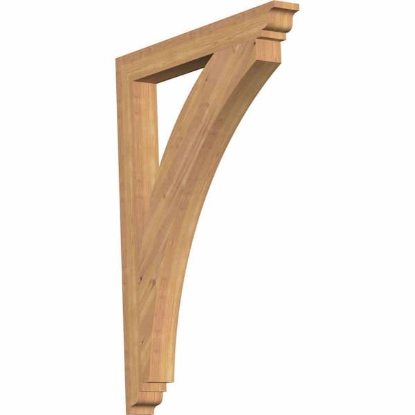 Ekena Millwork 3.5 in. x 44 in. x 32 in. Western Red Cedar Thorton Traditional Smooth Bracket
