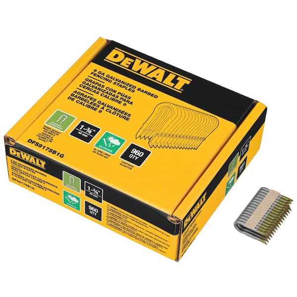 DEWALT 1.75 in. x 9-Gauge Galvanized Barbed Paper Tape Fencing