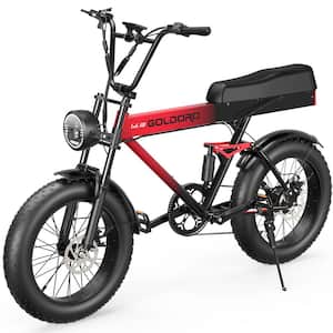 Electric Bike for Adults 500W, 20 Inch Fat Tire Ebike 31 MPH & 50-60 Miles Commuter E Bike, 48V 20AH Electric Bicycle