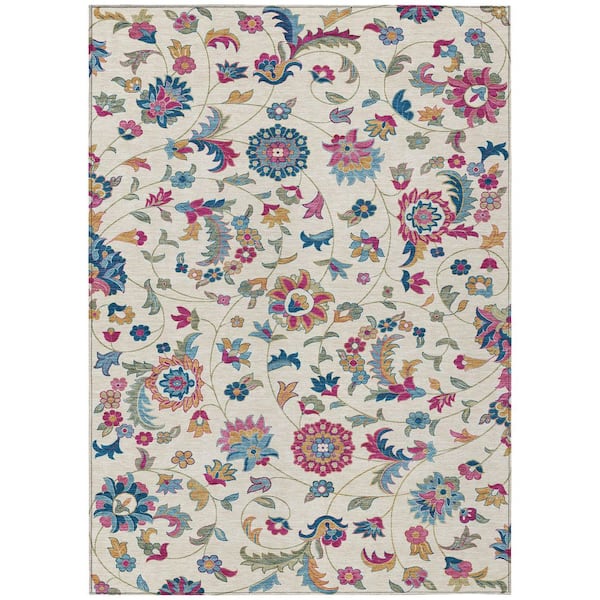 Addison Rugs Chantille Machine Washable Indoor/Outdoor Abstract ACN1006 Linen 8 ft. x 10 ft. Area Rug