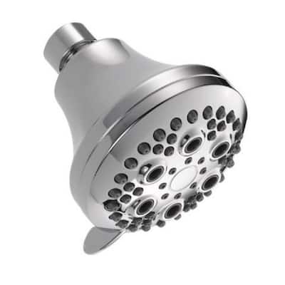 5-Spray Patterns with 1.75 GPM 3-3/18 in. Wall Mount Fixed Shower Head in Chrome
