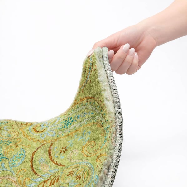 Dream Shag Premium Machine Washable Abstract ADS533 Aloe 10 ft. x 14 ft. Area Rug