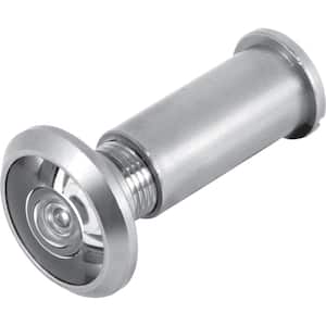 Door Viewer, 1/2 in. x 200-Degree, Solid Brass Housing, Glass Lens is U.L. Listed, Satin Nickel Plated Finish