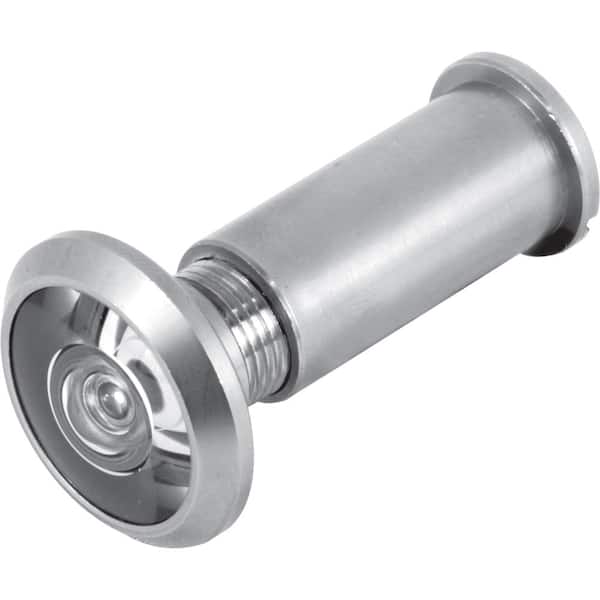 Prime-Line Door Viewer, 1/2 in. x 200-Degree, Solid Brass Housing, Glass Lens is U.L. Listed, Satin Nickel Plated Finish