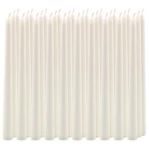 Unscented White 10 in. Dinner Taper Candles (30 PK)