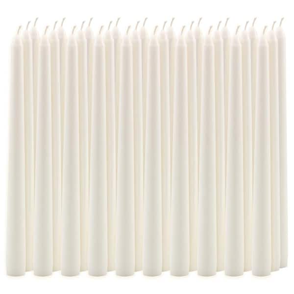 Stonebriar Collection Unscented White 10 in. Dinner Taper Candles (30 PK)