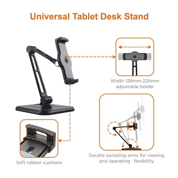 Tablet Holder Desk Clamp Multifunction Car Stand Aluminum Arm Adjustable  Wall Mount Bed Bracket For Ipad Air Mini 7 - 11''
